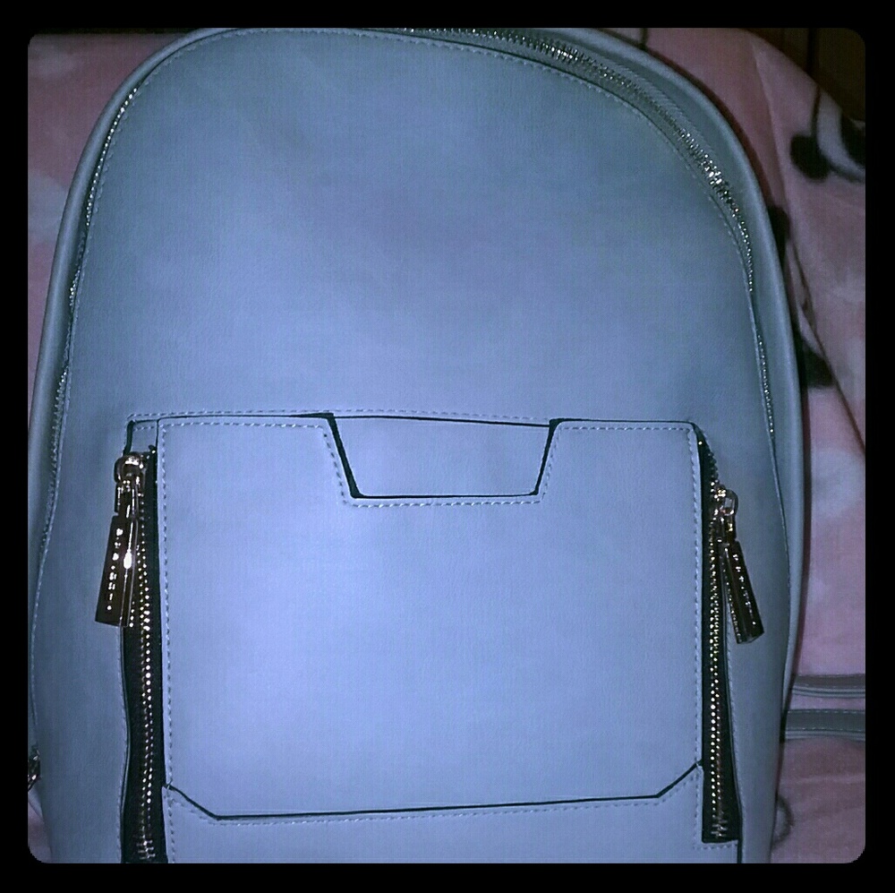 Big Buddha baby blue backpack purse
